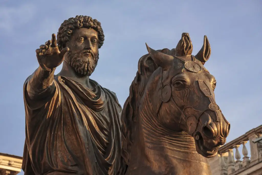 Estatua en bronce de Marco Aurelio.
