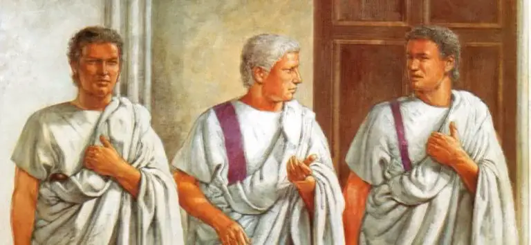 Ilustración de Marco Aurelio y su guardaespaldas.