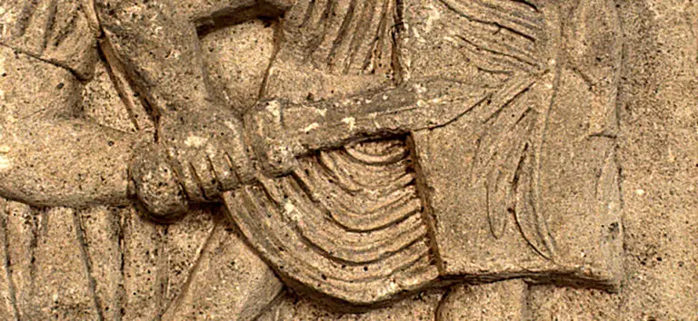 Relieve en una columna romana