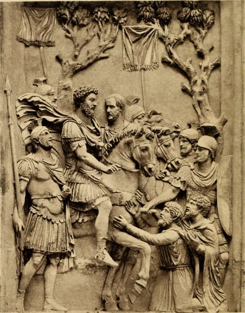 Relieve de Marco Aurelio y sus guardias