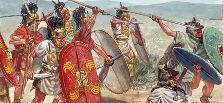 Ilustración de una batalla.