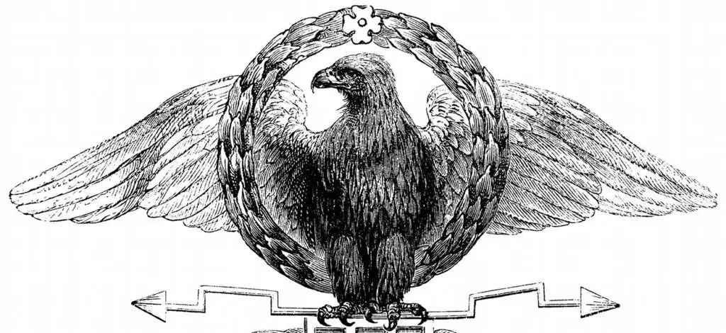Ilustración del águila romana adoptado durante las reformas de Mario.