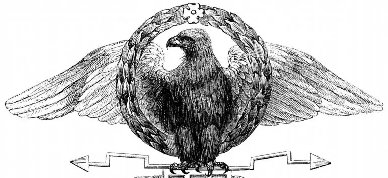 Ilustración del águila romana.