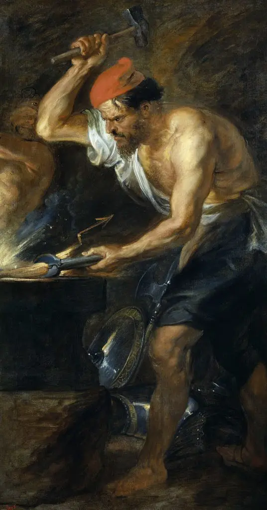 Pintura de Hefesto por Rubens.