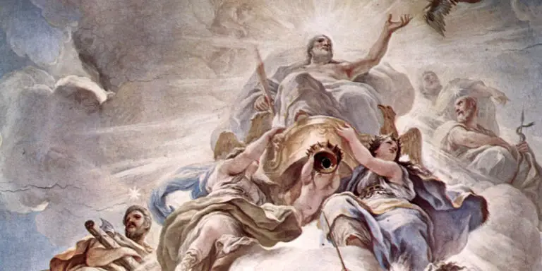 Detalle de una pintura de los Doce olímpicos.