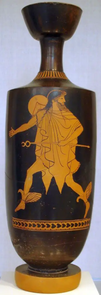 Fotografía de una vasija de Hermes.