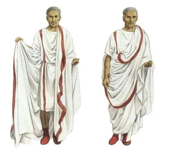 Ilustración de un senador romano.