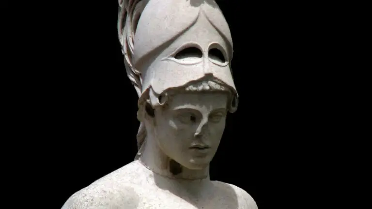 Detalle de una estatua de Ares, el dios griego de la guerra.