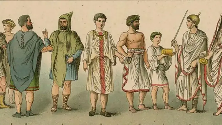 Ejemplos de vestimenta romana.