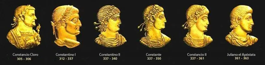El rostro de los emperadores romanos de la dinastía Constantiniana