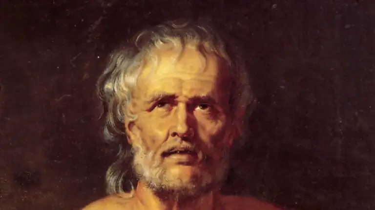 Pintura de Seneca, el autor de los tratados morales.