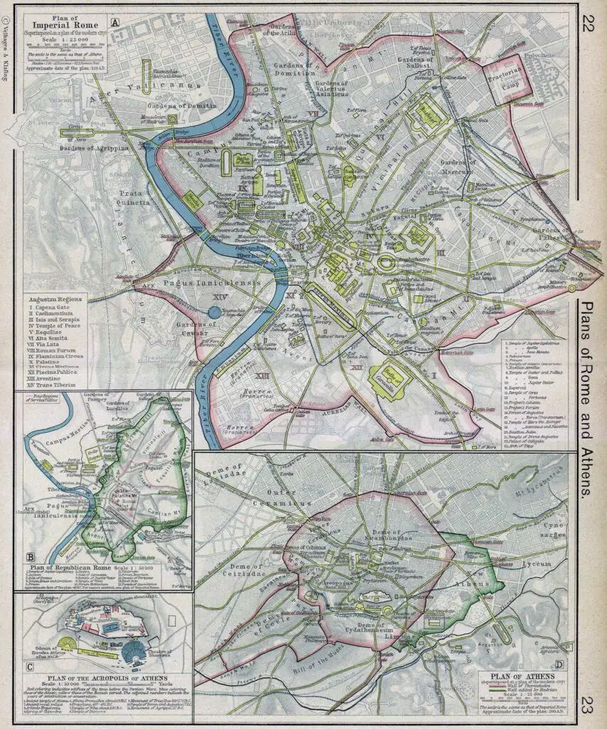 Planos de Roma y Atenas.