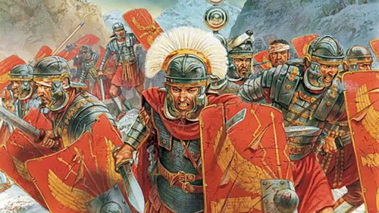 Legionarios romanos en combate.