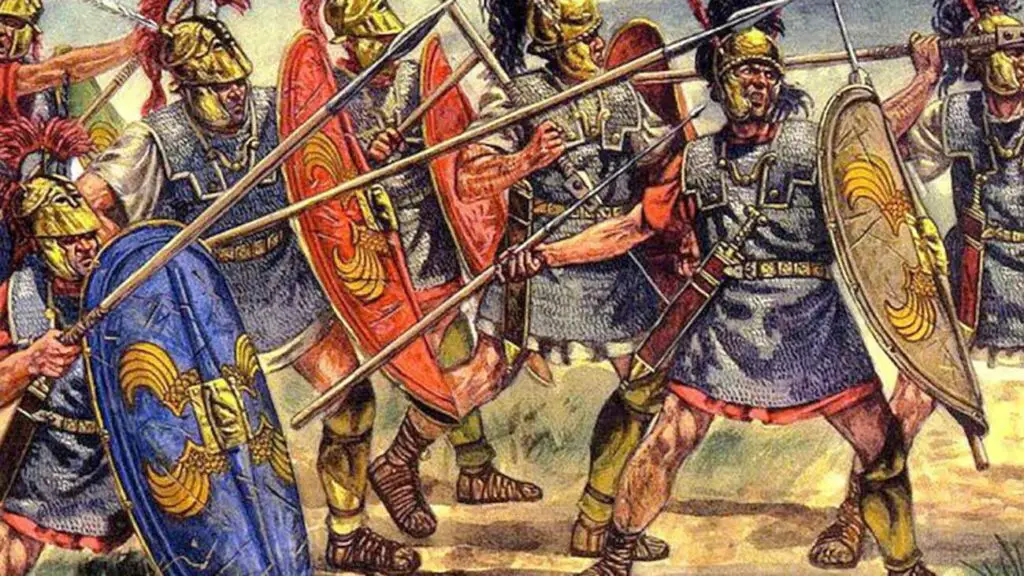 Ilustración de legionarios de la República romana.