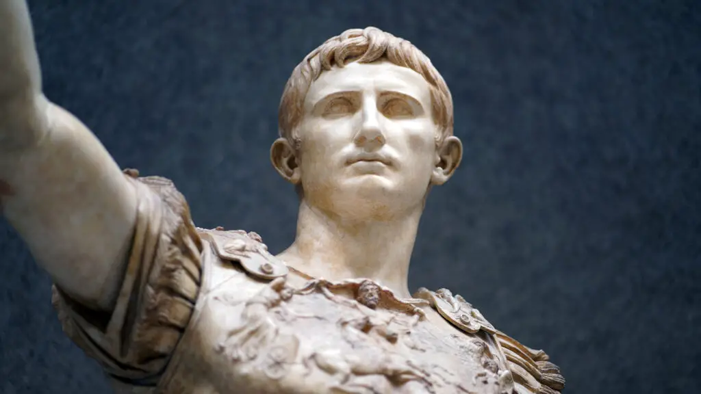 Estatua de Augusto hallada en Prima Porta. Siglo I d. C.