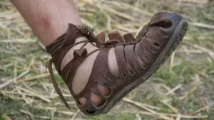 Sandalias romanas del tipo caligae utilizadas por los legionarios romanos.